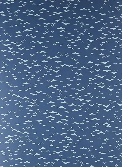 Tapete Yukutori von Farrow & Ball - Stiffkey Blue/ Dix Blue