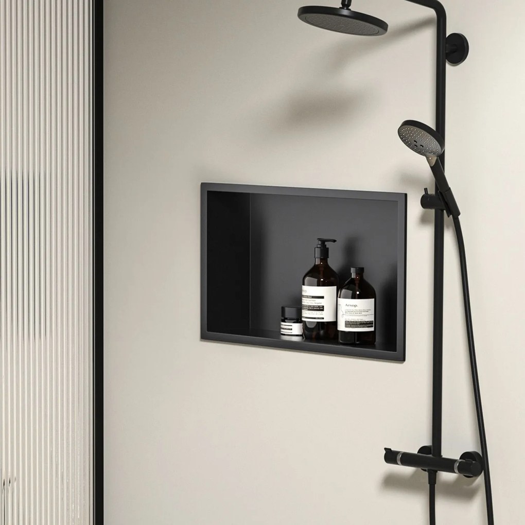 MENSOLA BAGNO 30x45 black mat