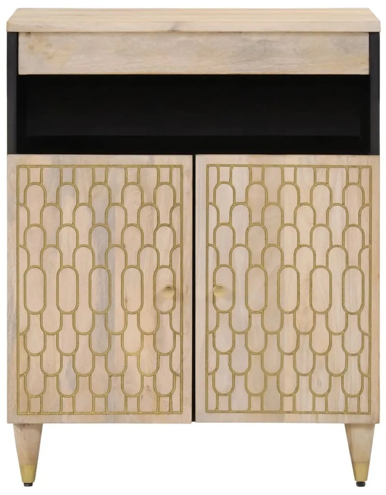 Credenza 60x33x75 cm in legno massello di mango
