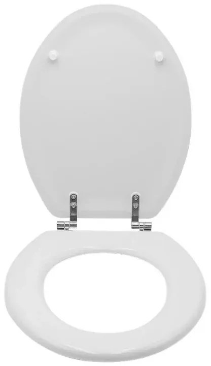 Copriwater per wc anziani in termoindurente bianco cerniere regolabili