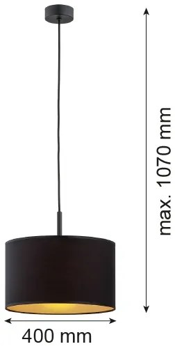 Argon 4341 - Lampadario a sospensione con filo KARIN 1xE27/15W/230V nero