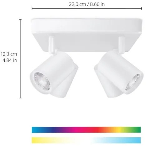 WiZ - Faretto LED RGBW Dimmerabile IMAGEO 4xGU10/4,9W/230V Wi-Fi CRI 90 bianco