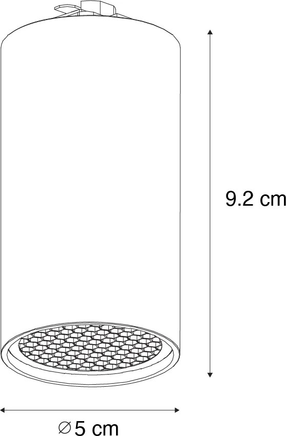 Faretto moderno nero per sistema a binario monofase GU10 35mm - Iconic Ruby Honey