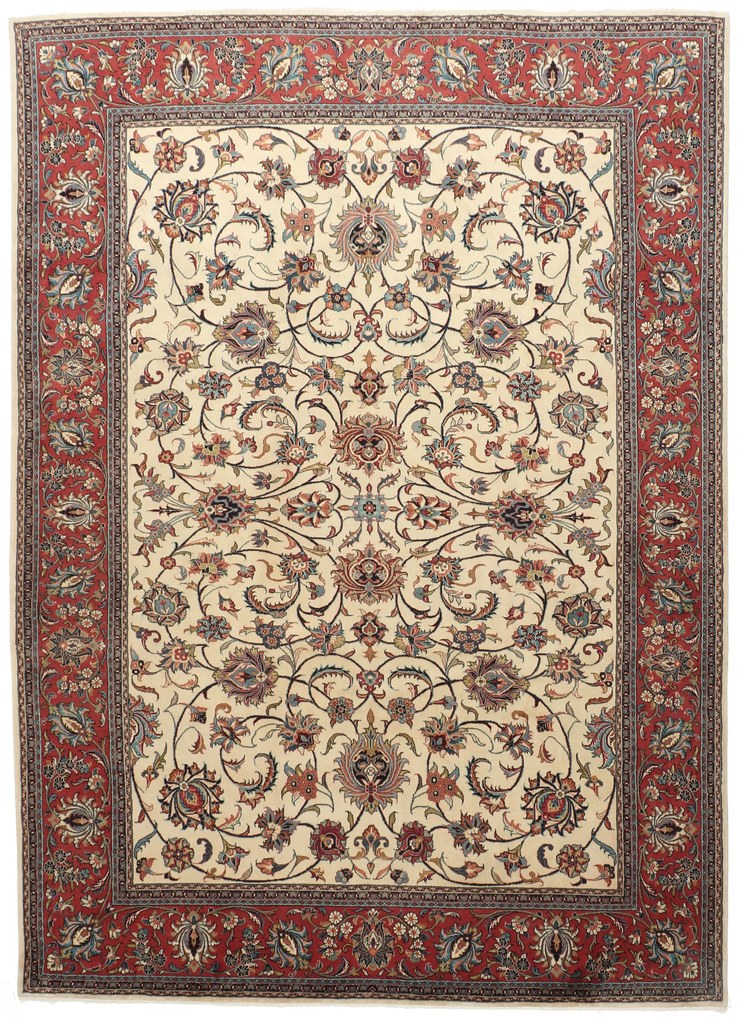 Sarouk Tappeto 350x250 (Iran) Annodato A Mano