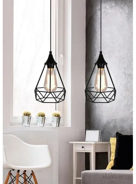 Lampadario a sospensione con filo GRAF 2xE27/60W/230V