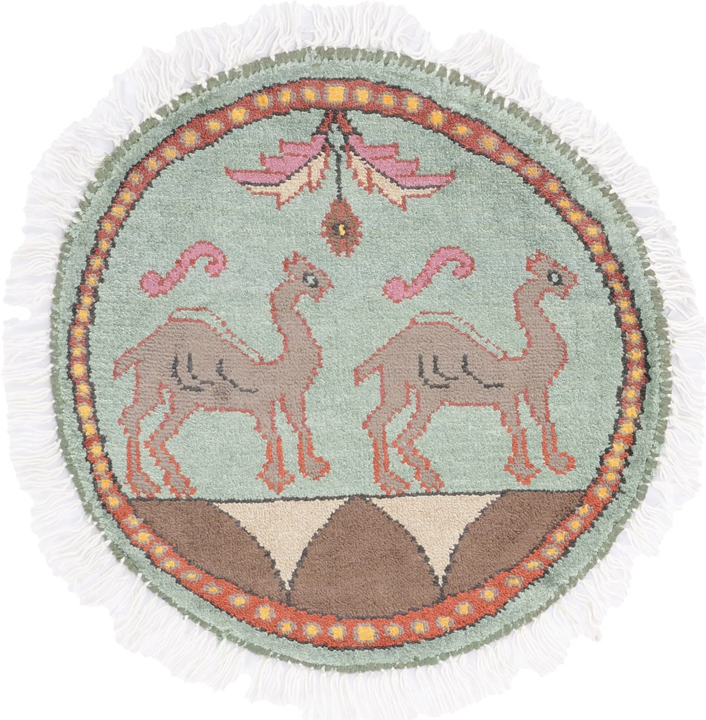 Agra Tappeto orientale 50 x 50 (Indian) Annodato A Mano