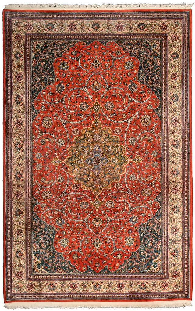 Sarouk Tappeto persiano 320 x 220 Beige (Iran) Annodato A Mano