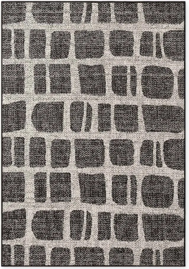 Tappeto da interno/esterno nero/color crema 160x230 cm Haringey Ruskin – Ted Baker