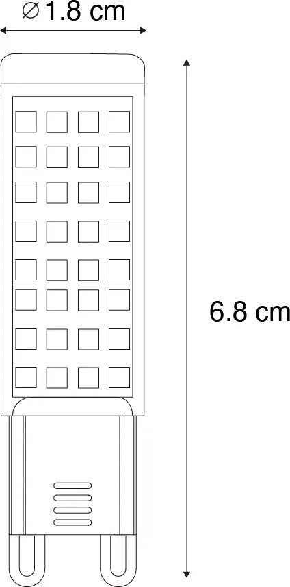 Set di 5 lampadine LED G9 dimmerabili 5,5W 500 lm 2700K