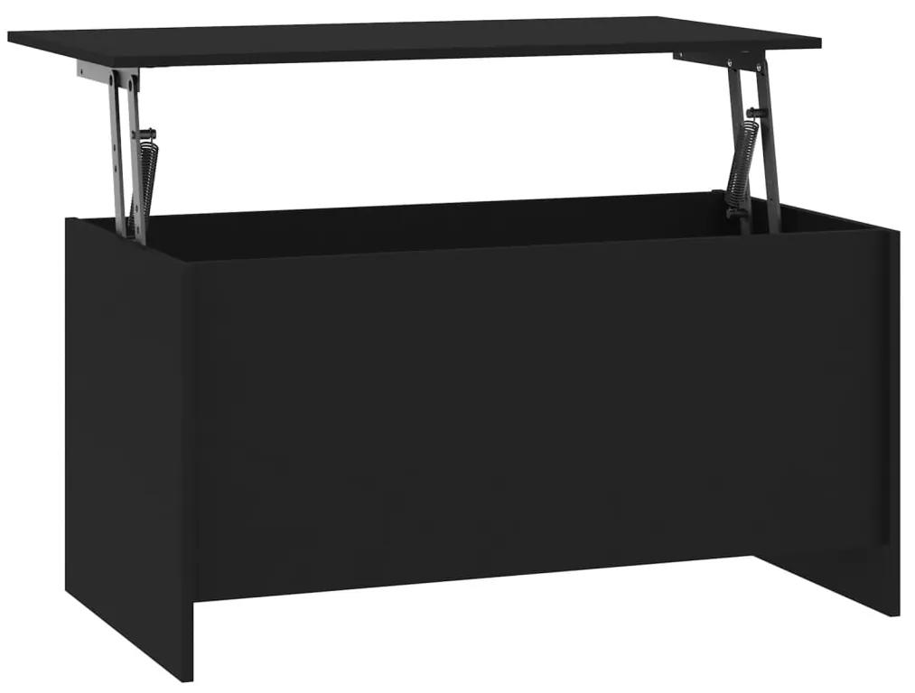 Tavolino da salotto nero 102x55,5x52,5 cm in legno multistrato