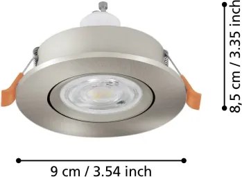 Eglo 902245 - Faretto LED da incasso BARRANCO 1xGU10/4,5W/230V cromo