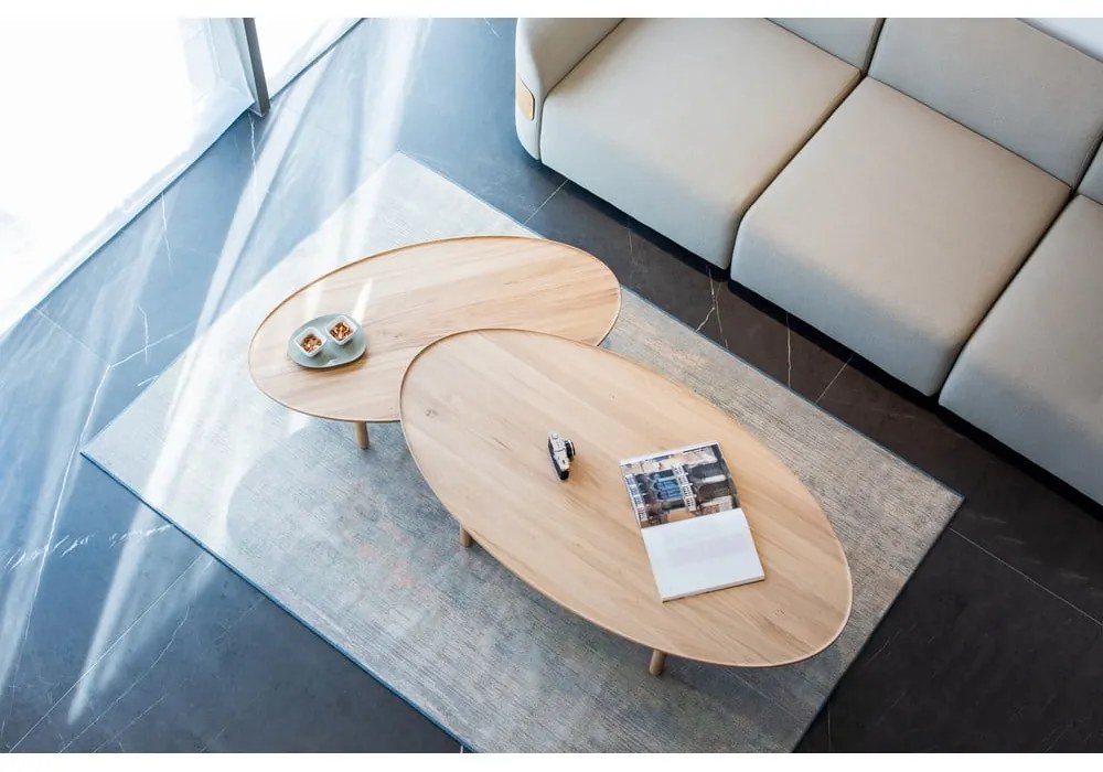 Tavolino in rovere naturale 65x120 cm Mu - Gazzda