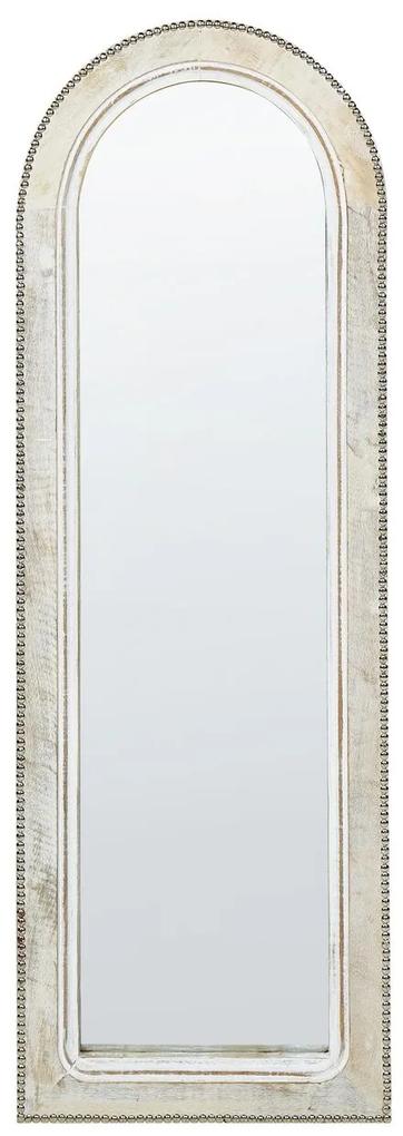 Specchio da parete legno bianco sporco 31 x 91 cm SARRY Beliani