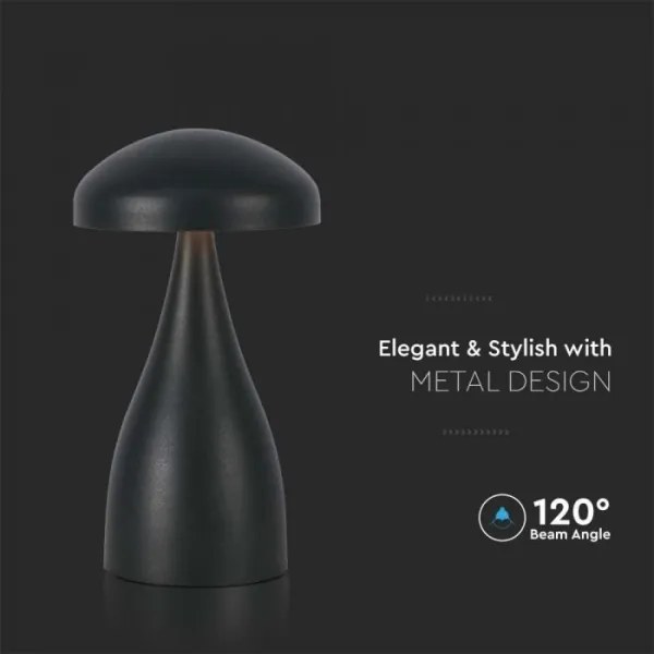 LED Lampada da tavolo ricaricabile dimmerabile LED/1W/5V 3000-6000K 1800 mAh nero