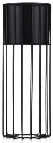 Vaso da fiori in metallo LOFT 55x20 cm nero