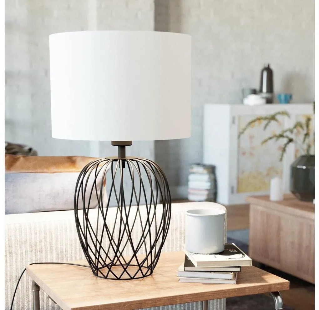 Eglo 43652 - Lampada da tavolo NIMLET 1xE27/40W/230V bianco