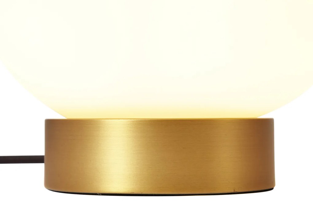 Lampada da tavolo di design in ottone con vetro opale - Sally