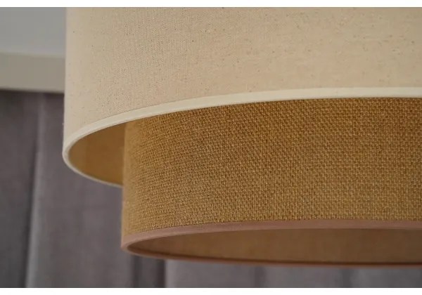 Duolla - Plafoniera BOHO 1xE27/15W/230V diametro 45 cm beige/marrone