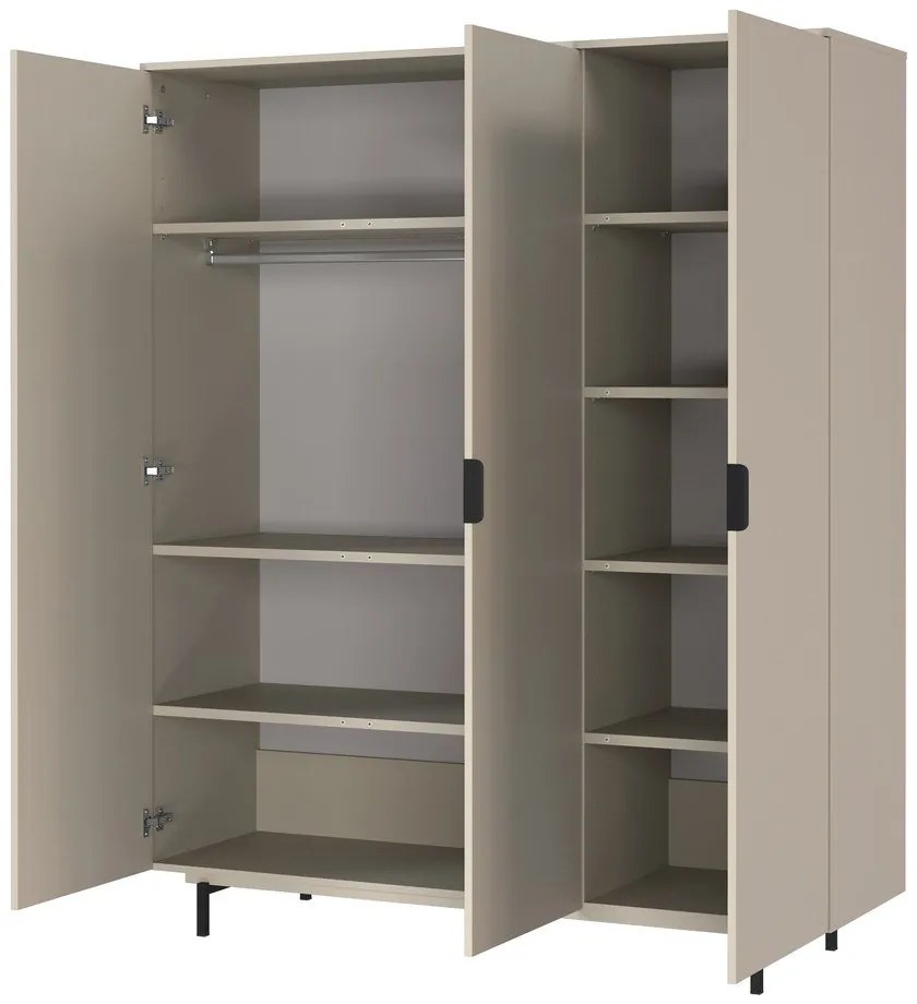 Armadio per bambini grigio 158x190x54 cm Tomino – Germania