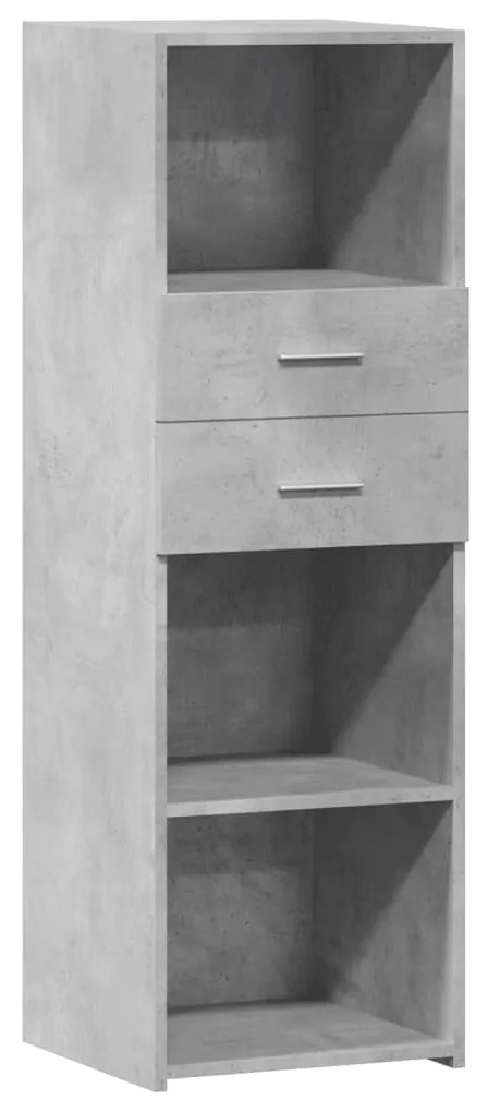 Credenza grigio cemento 40x42,5x124 cm in legno multistrato