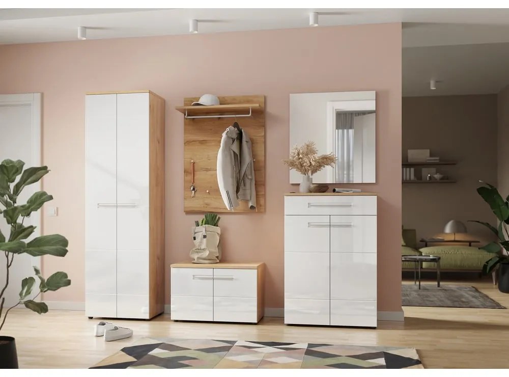 Armadio bianco naturale in rovere 60x198 cm Aledo - Germania