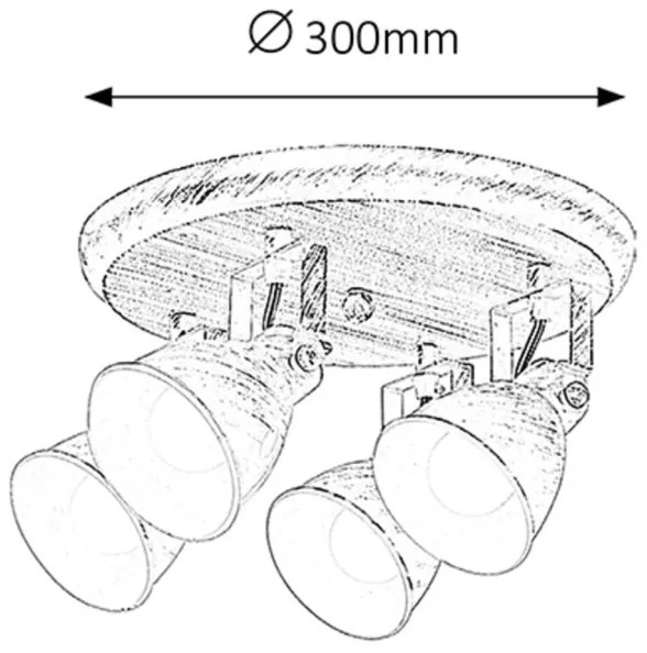 Rabalux 5965 - Faretto VIVIENNE 4xE14/40W