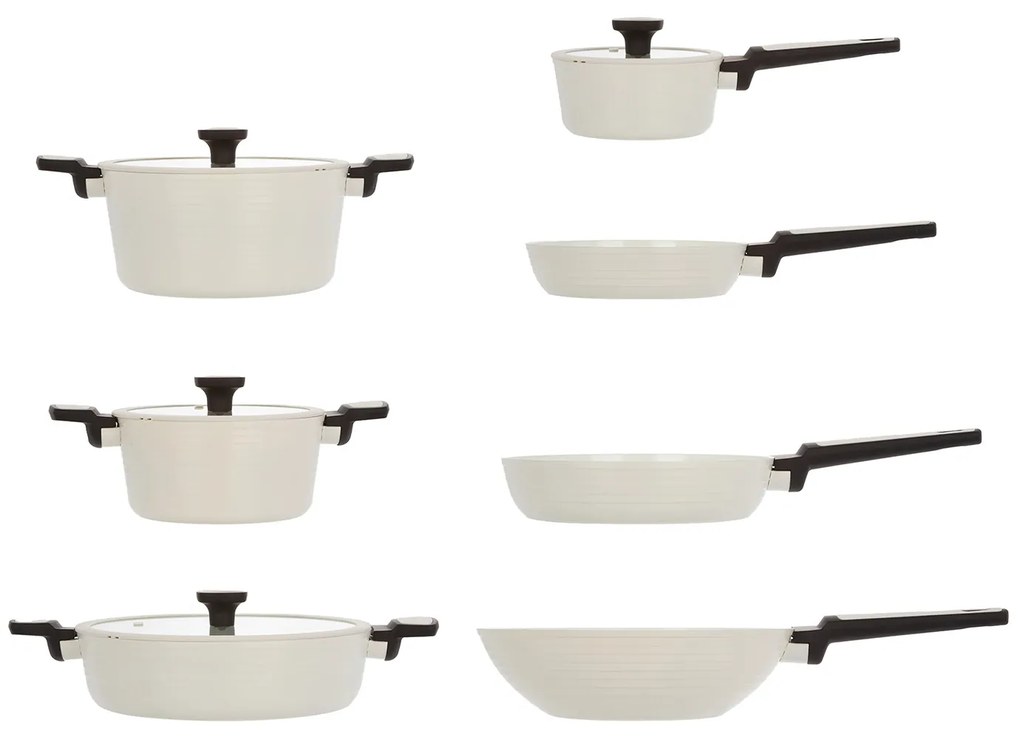 Batteria pentole 11 pezzi bianca Corredo