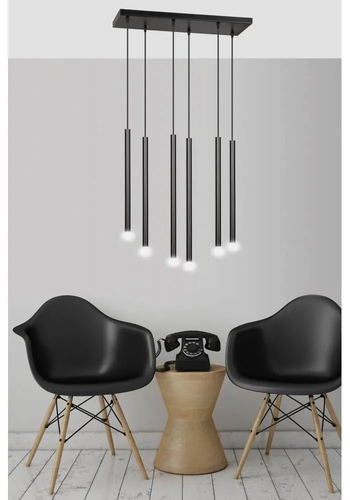 Lampadario a sospensione SELTER 6 BLACK Colore del corpo Nero