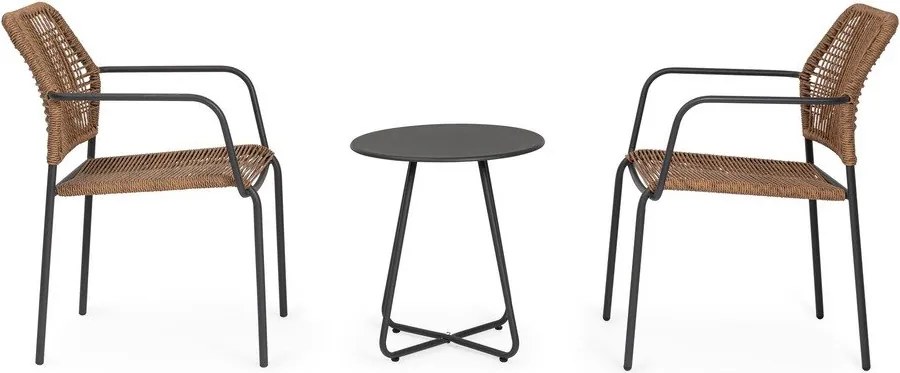 Tavolino da giardino rotondo in acciaio ø 45 cm Jable – Bizzotto