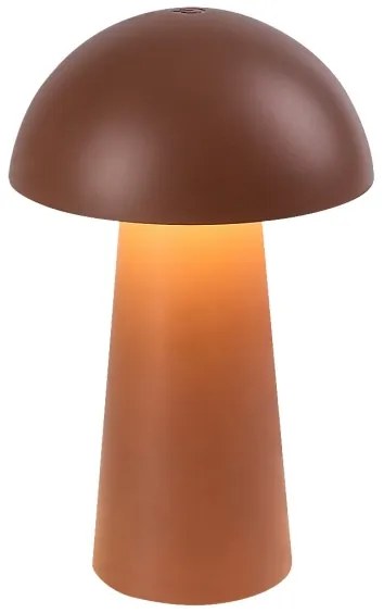 Rabalux 76039 - Lampada da esterno LED MIREO, dimmer tattile 1,5W/5V IP44, batteria 1200 mAh ricaricabile via USB, marrone