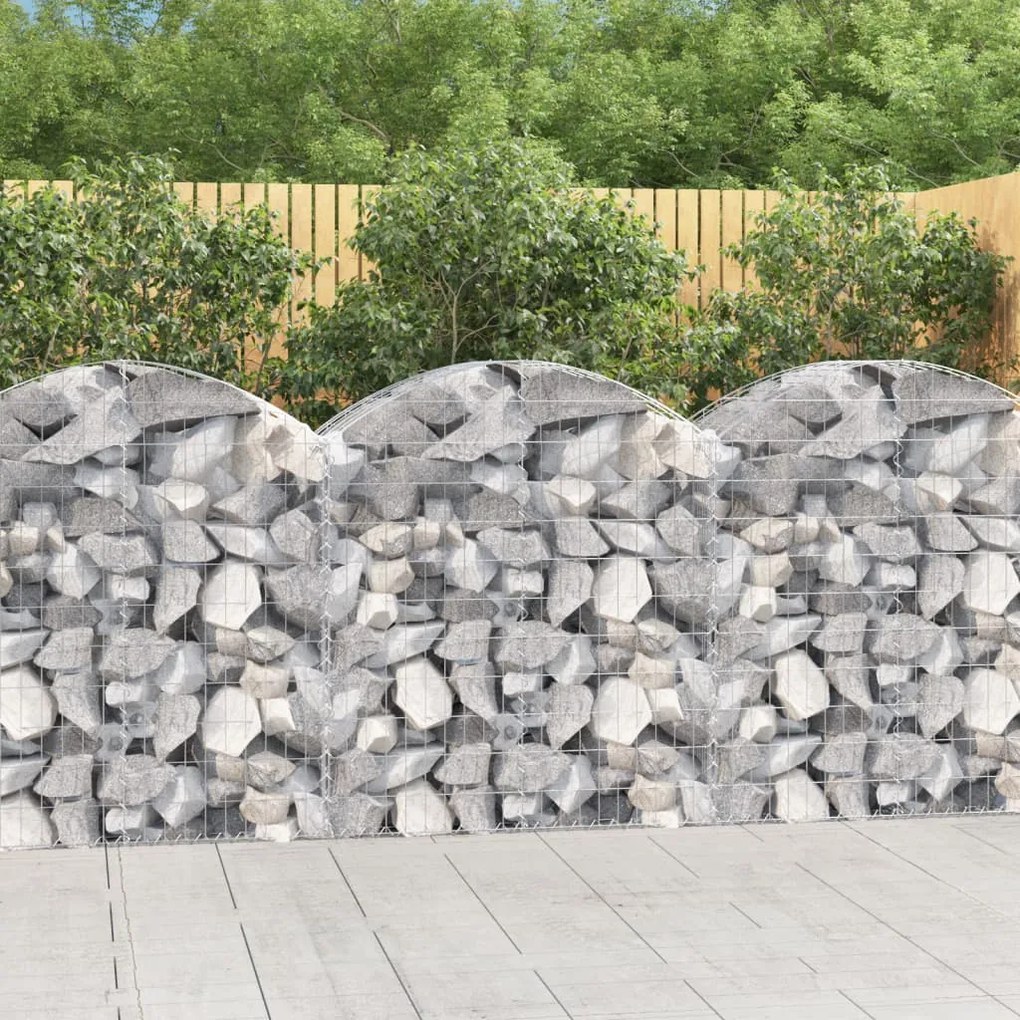 Cesto Gabbione Ad Arco 100x50x100/120 Cm Ferro Zincato /