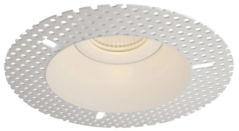 Faretto Da Incasso Moderno Dot Alluminio Bianco 1 Luce Diffusore Metallo