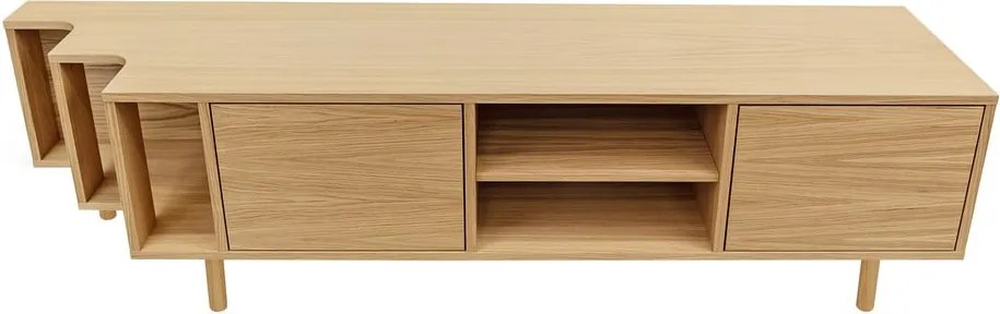 Mobile TV di colore naturale con effetto rovere 189x50x44 cm Shift – Woodman