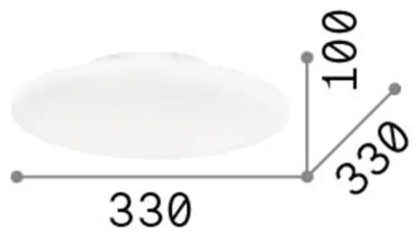 Plafoniera Moderna Smarties Vetro Bianco 1 Luce E27