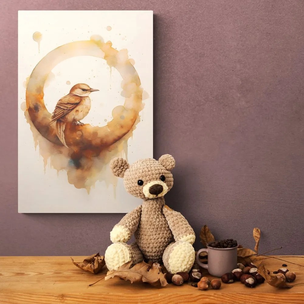 Quadro su tela – Uccellino sognante