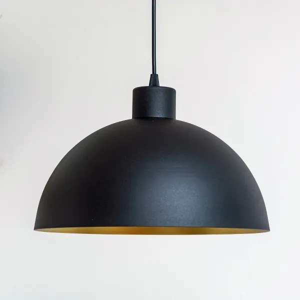 Lampadario a cavo VESPER 1xE27/15W/230 Ø 30 cm nero/oro