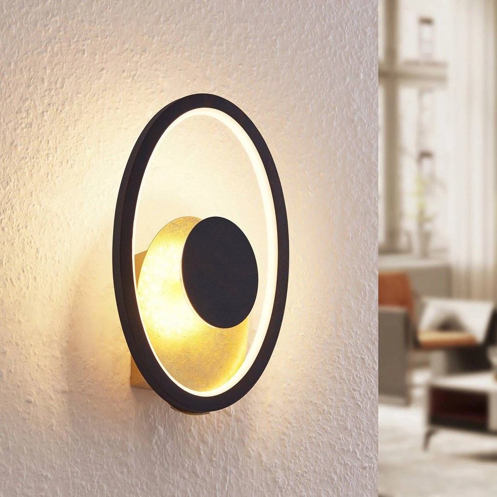 Lindby Applique a LED Feival, 29 cm, ruggine/oro, metallo