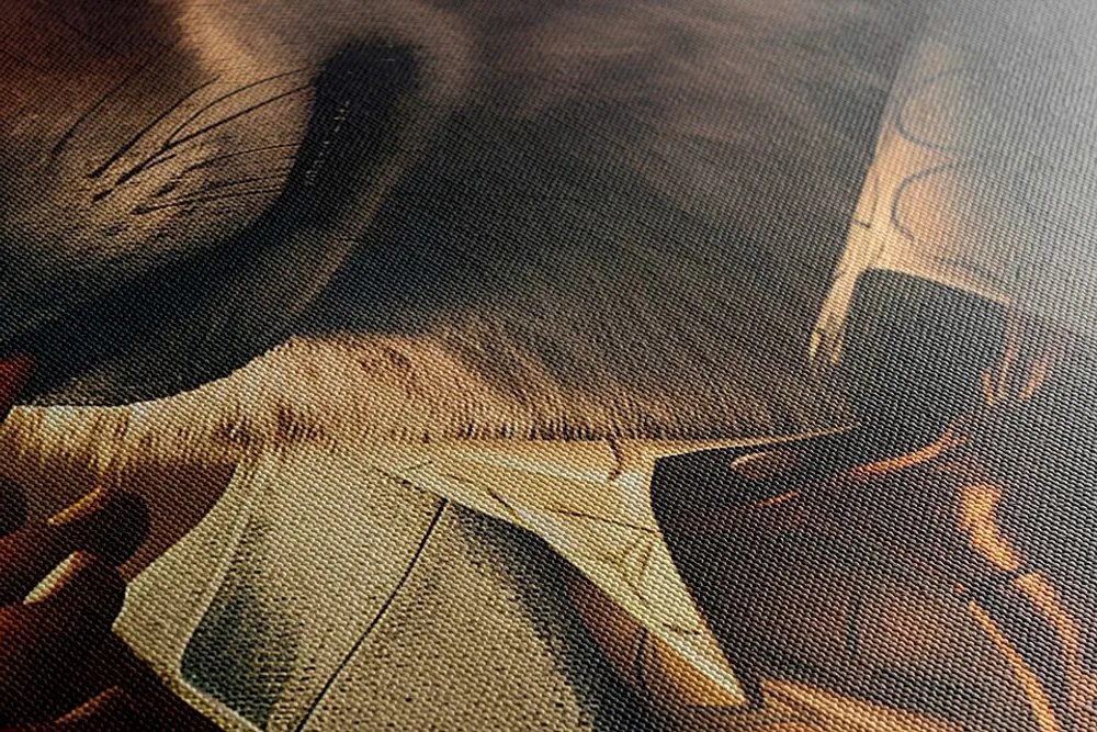Quadro su tela – Gangster animale lupo