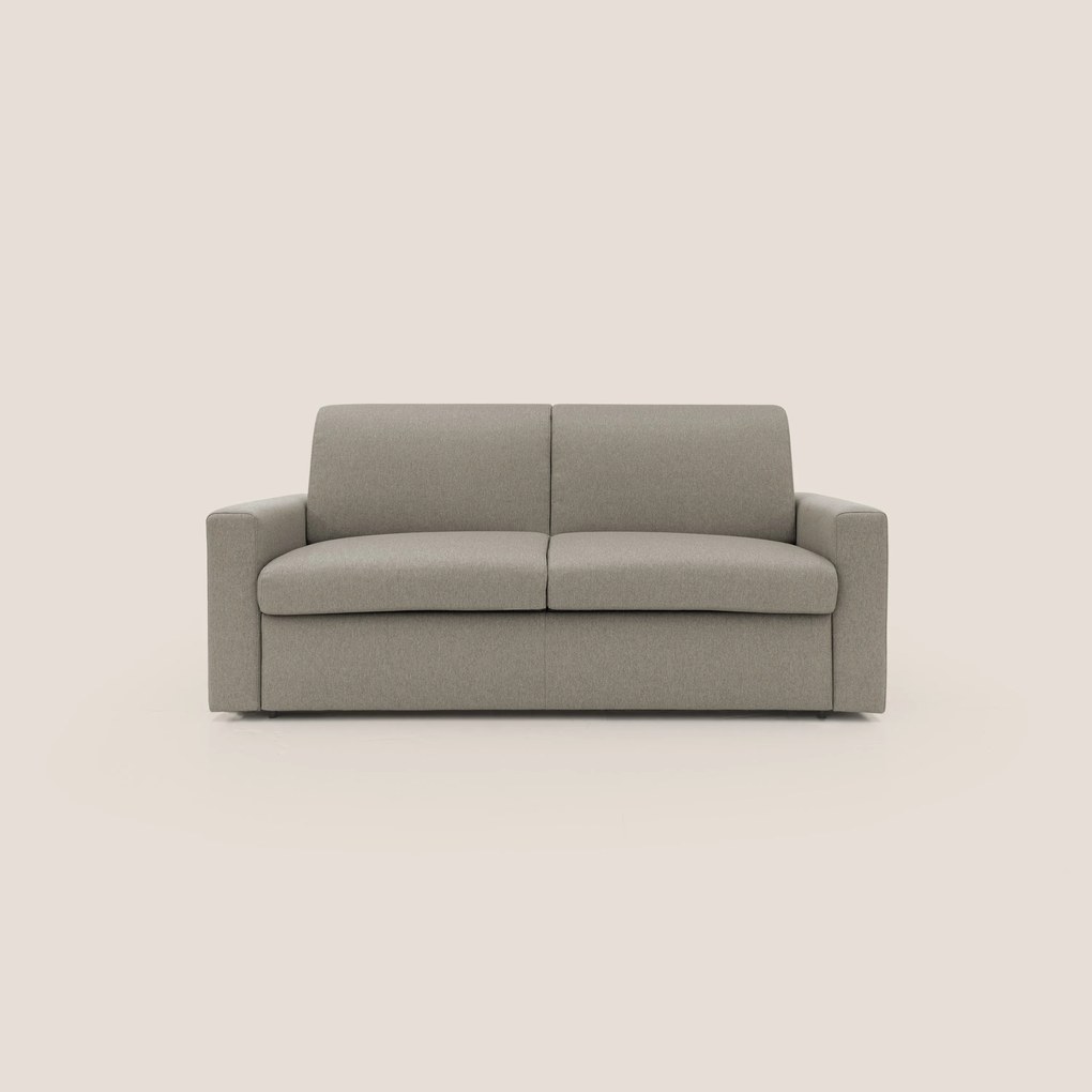 Kansas Divano letto matrimoniale alto 20 cm in tessuto impermeabile misto cotone T13 tortora