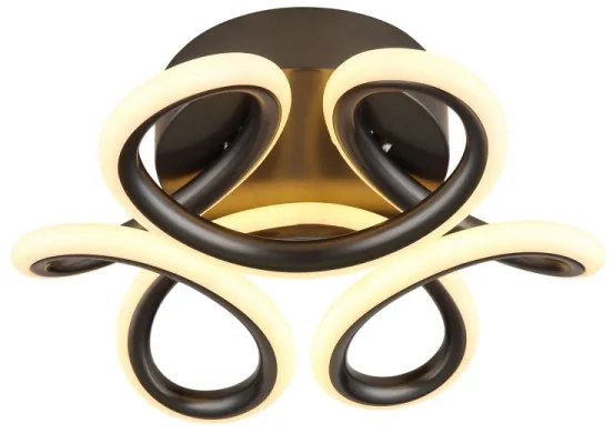 Globo 67386-24A - Lampada LED da soffitto MELISAND 24W/230V Ø26 cm nera