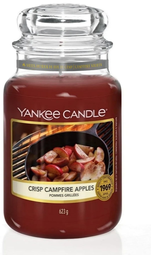 Crisp campfire apples, candela in giara grande Yankee Candle