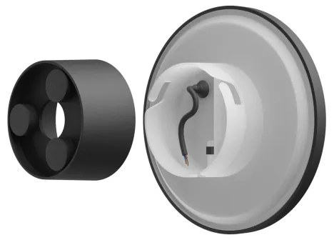 Applique a LED da esterno PIATTA LED/12W/230V 3000/4000/6000K IP44 nero