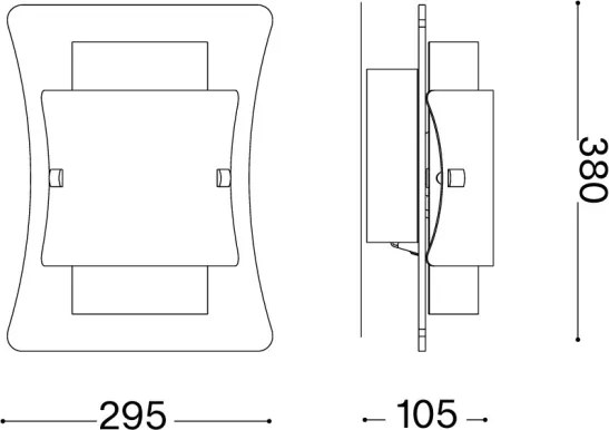 Ideal Lux - Applique TRIPLO 2xE27/60W/230V trasparente