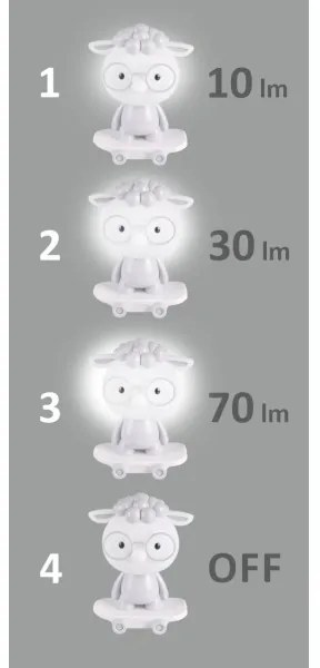 Lampada notturna LED dimmerabile per bambini LED/2,5W/230V peccora grigia