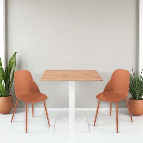 Sedia in polipropilene Ruggine con gambe in metallo - MILA 2 sedie