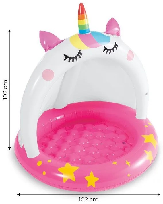 Piscina per bambini con tetto a unicorno