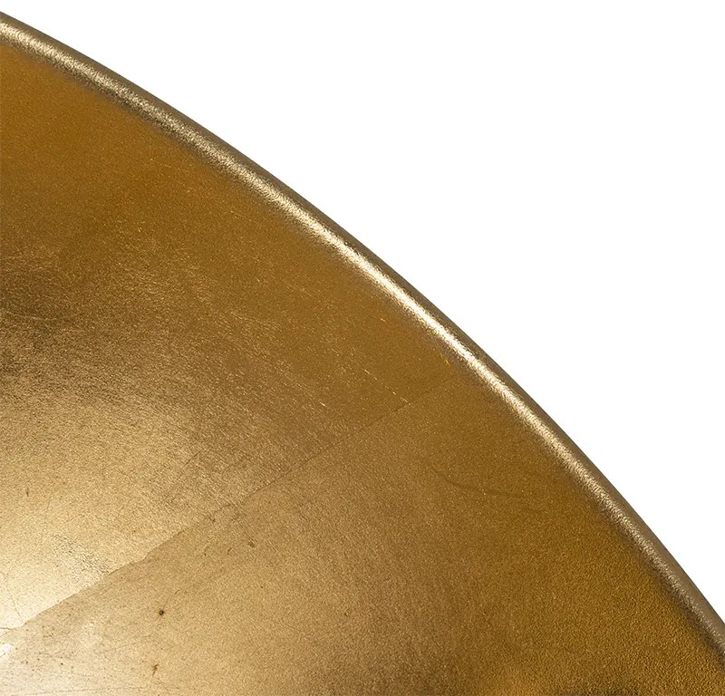 Lampada da terra nera con oro 35 cm regolabile - Magnax