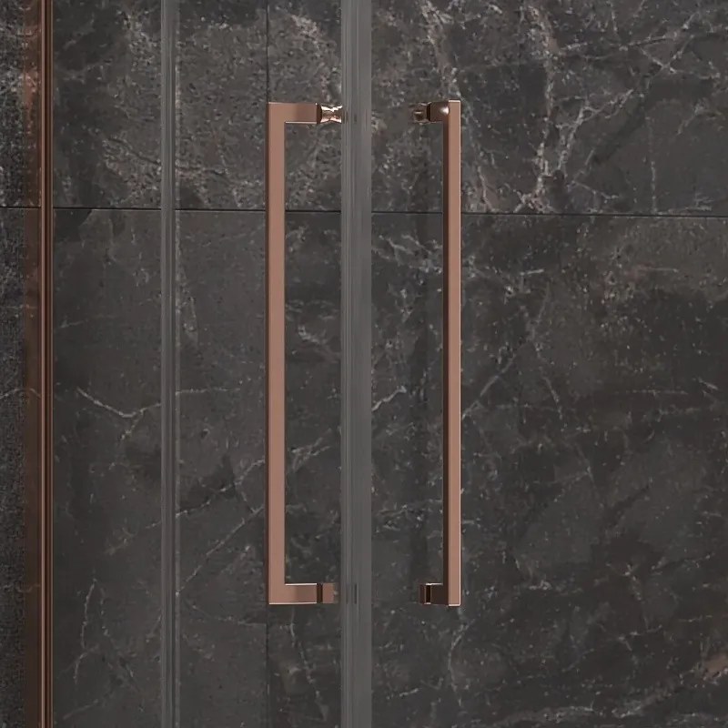 Box doccia 70x80 colore oro rosa battente | KT1000GR - KAMALU