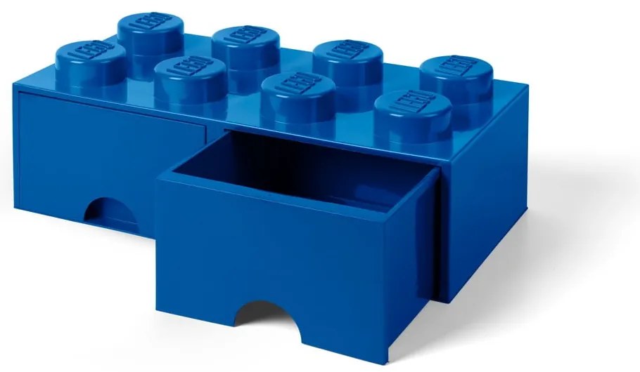 Scatola portaoggetti blu scuro con due cassetti - LEGO®