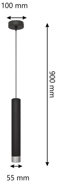 LED Lampadario a sospensione con filo TUBA 1xGU10/4,8W/230V